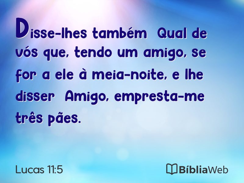 Lucas 11:5 em imagem para compartilhar