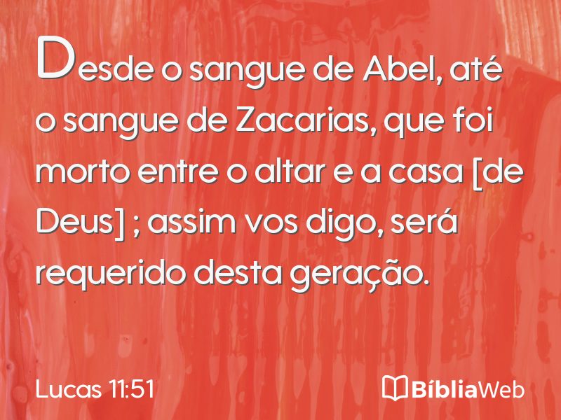 Lucas 11:51 em imagem para compartilhar