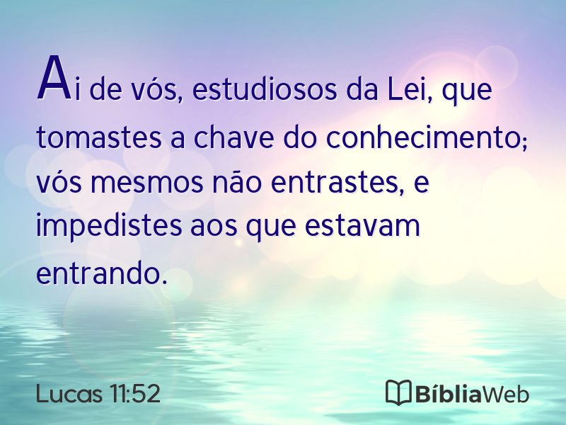 Lucas 11:52 em imagem para compartilhar