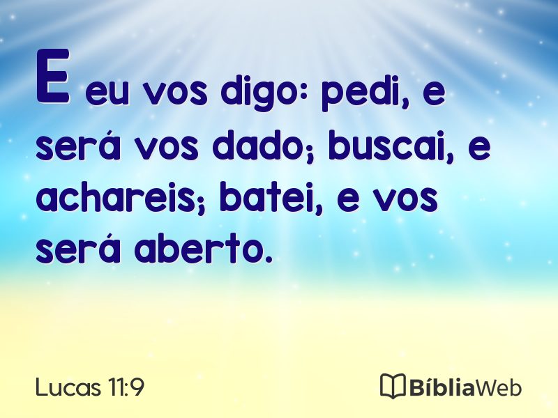 Lucas 11:9 em imagem para compartilhar