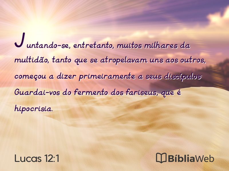 Lucas 12:1 em imagem para compartilhar