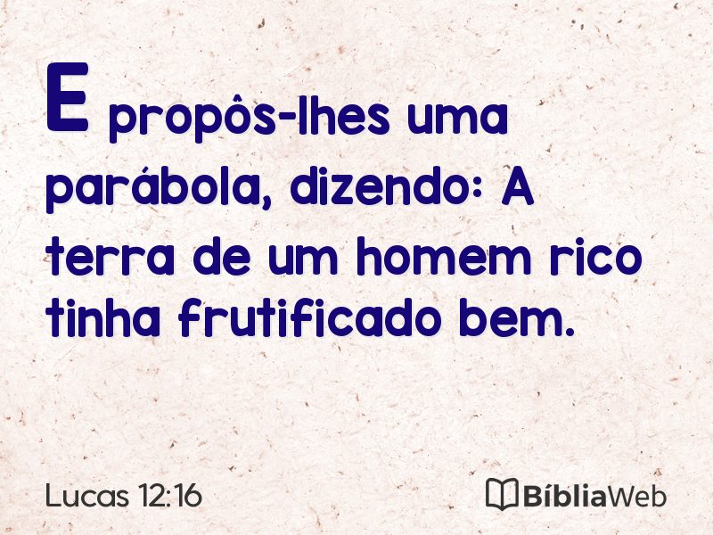 Lucas 12:16 em imagem para compartilhar