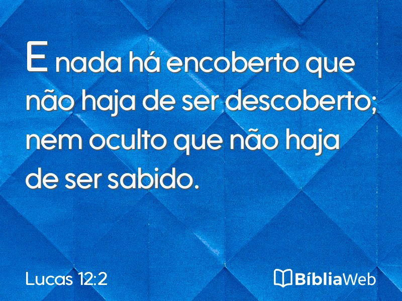 Lucas 12:2 em imagem para compartilhar