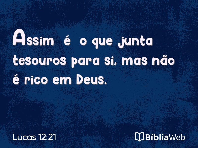 Lucas 12:21 em imagem para compartilhar
