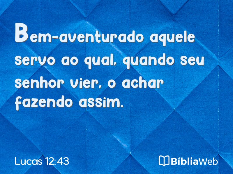 Lucas 12:43 em imagem para compartilhar