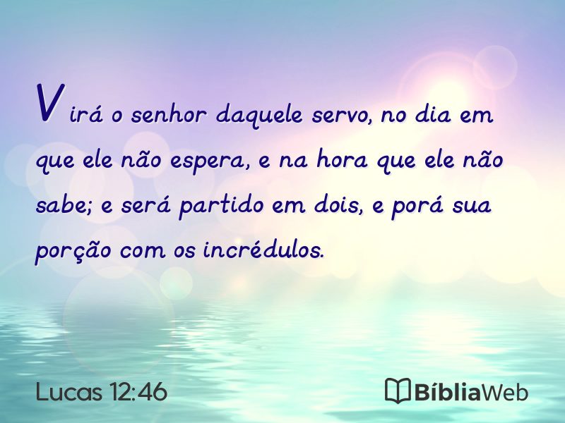 Lucas 12:46 em imagem para compartilhar