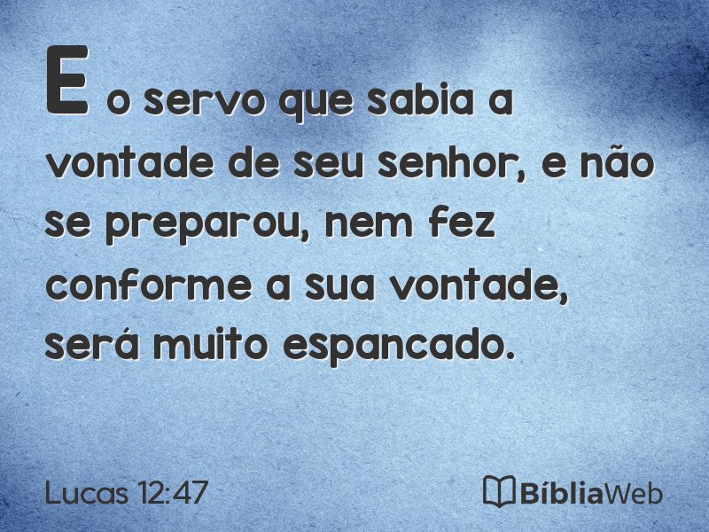 Lucas 12:47 em imagem para compartilhar