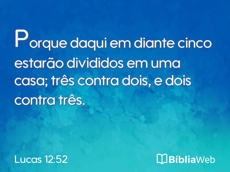 Lucas 12:52 em imagem para compartilhar