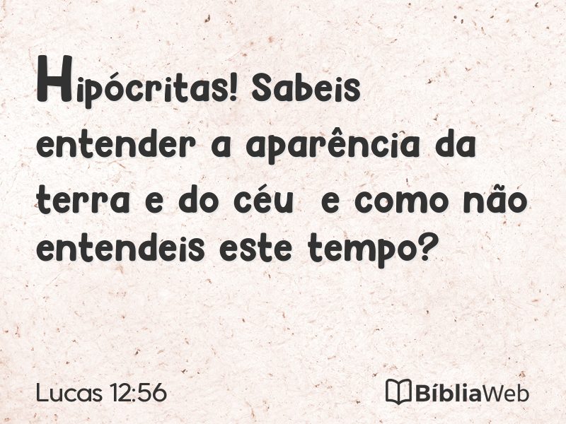 Lucas 12:56 em imagem para compartilhar