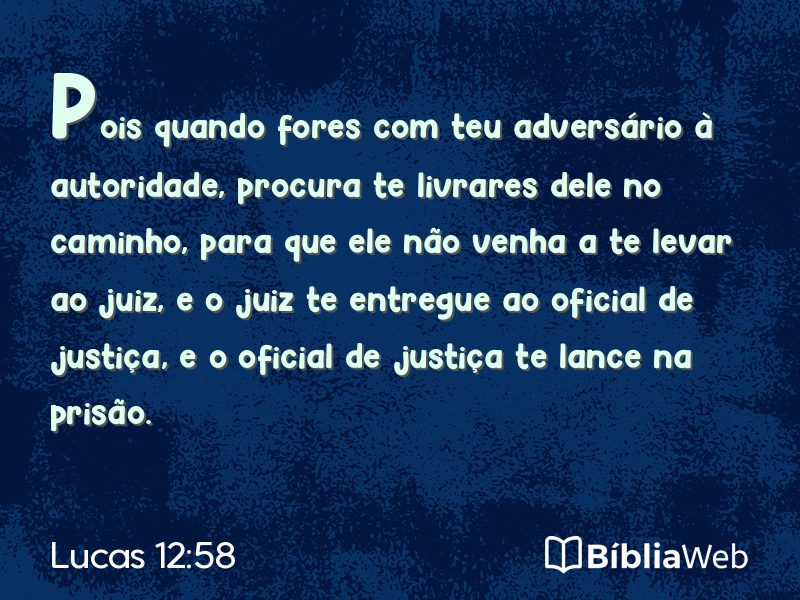Lucas 12:58 em imagem para compartilhar