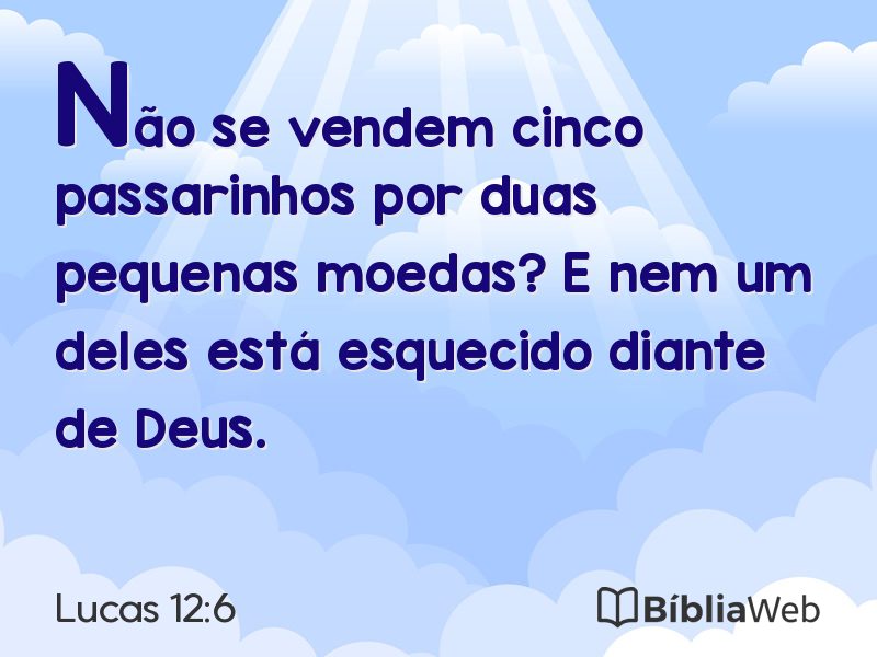 Lucas 12:6 em imagem para compartilhar