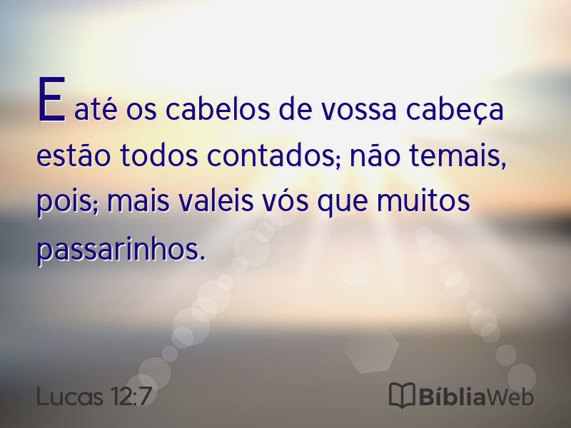 Lucas 12:7 em imagem para compartilhar