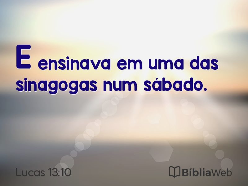 Lucas 13:10 em imagem para compartilhar