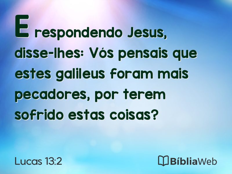 Lucas 13:2 em imagem para compartilhar