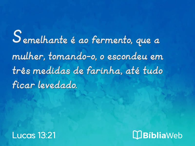 Lucas 13:21 em imagem para compartilhar
