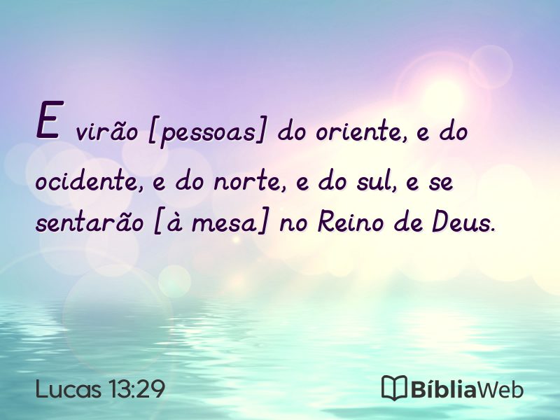 Lucas 13:29 em imagem para compartilhar