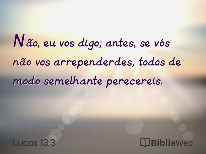 Lucas 13:3 em imagem para compartilhar