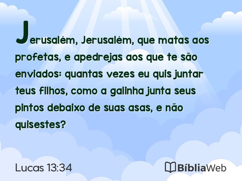 Lucas 13:34 em imagem para compartilhar