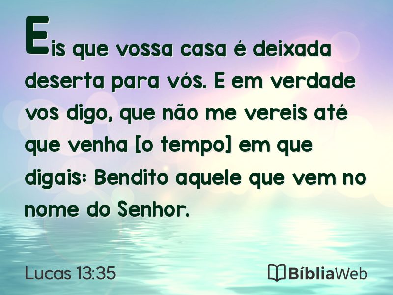 Lucas 13:35 em imagem para compartilhar