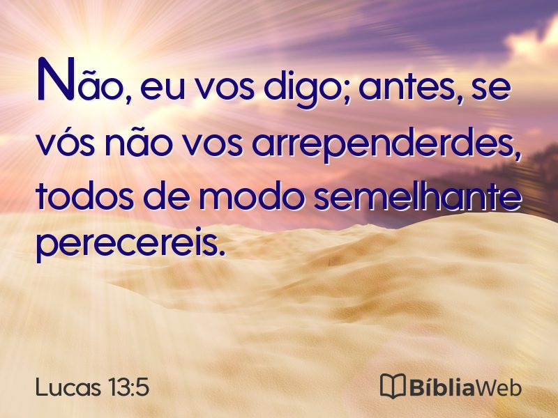 Lucas 13:5 em imagem para compartilhar