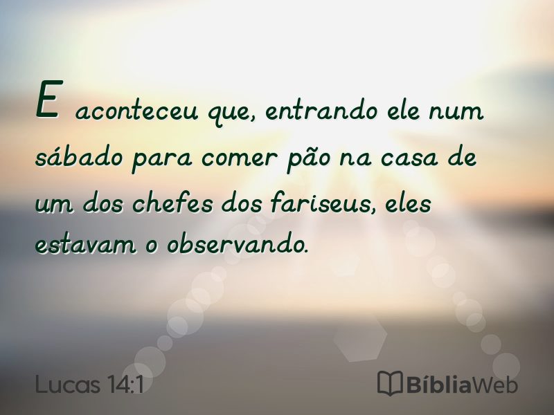 Lucas 14:1 em imagem para compartilhar