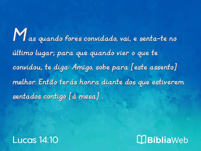 Lucas 14:10 em imagem para compartilhar