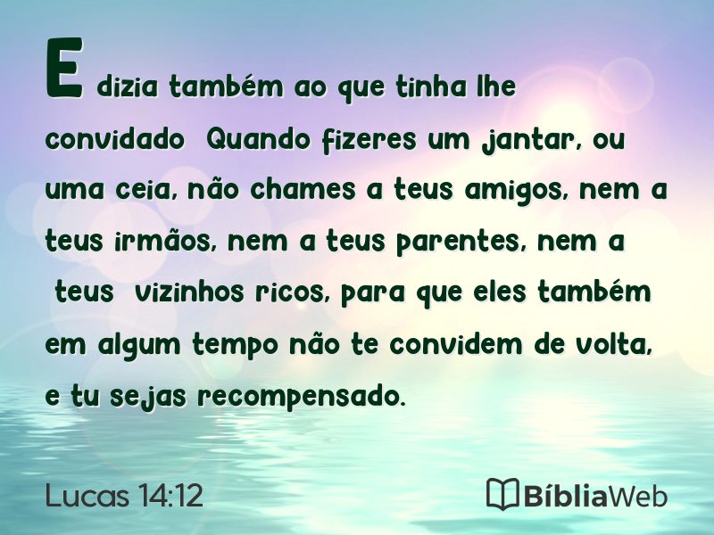 Lucas 14:12 em imagem para compartilhar