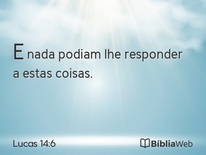 Lucas 14:6 em imagem para compartilhar