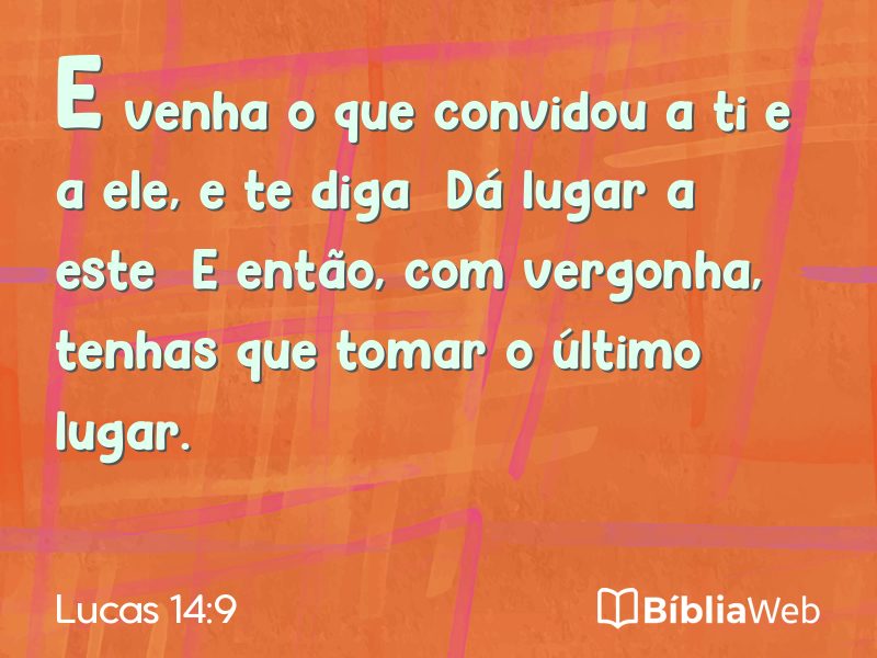 Lucas 14:9 em imagem para compartilhar