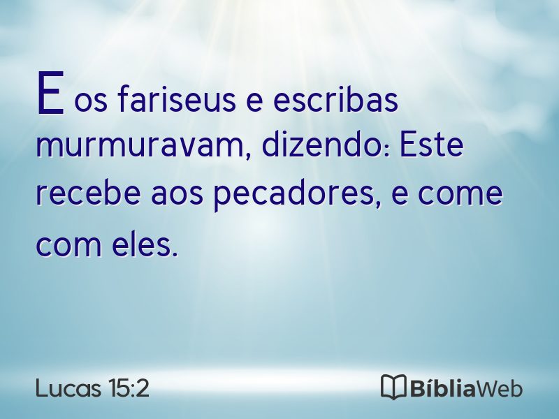 Lucas 15:2 em imagem para compartilhar