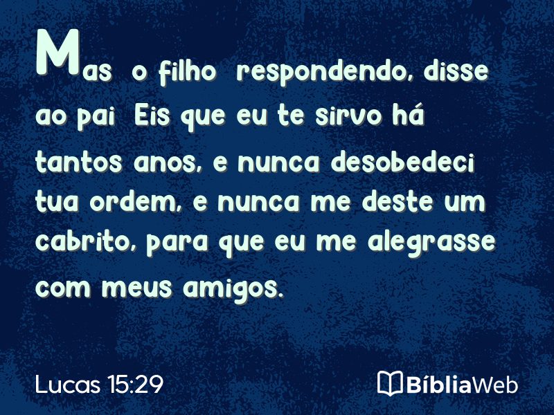 Lucas 15:29 em imagem para compartilhar