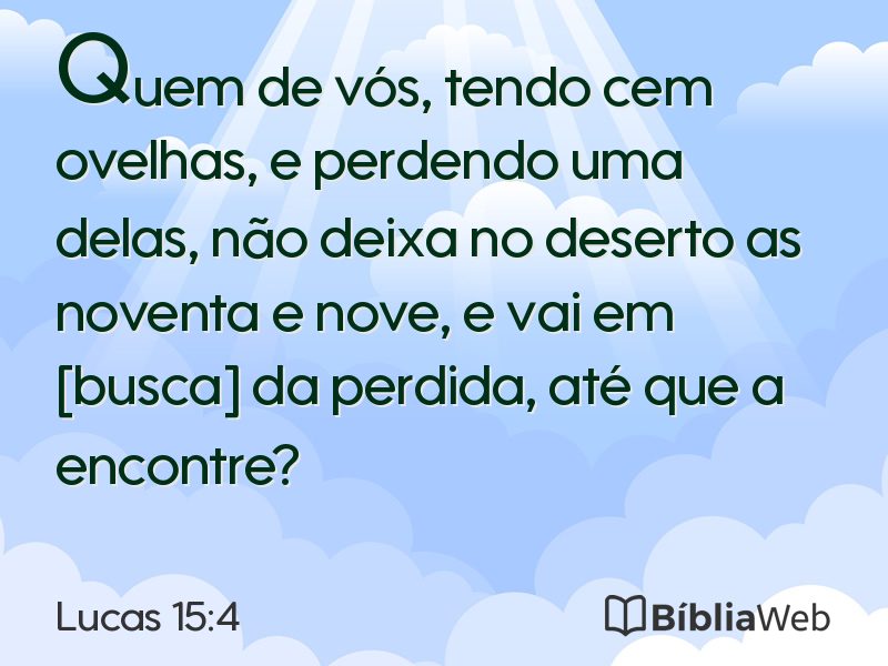 Lucas 15:4 em imagem para compartilhar