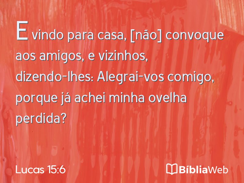 Lucas 15:6 em imagem para compartilhar