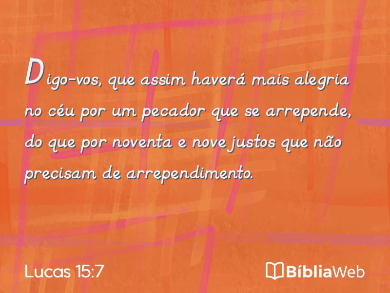 Lucas 15:7 em imagem para compartilhar