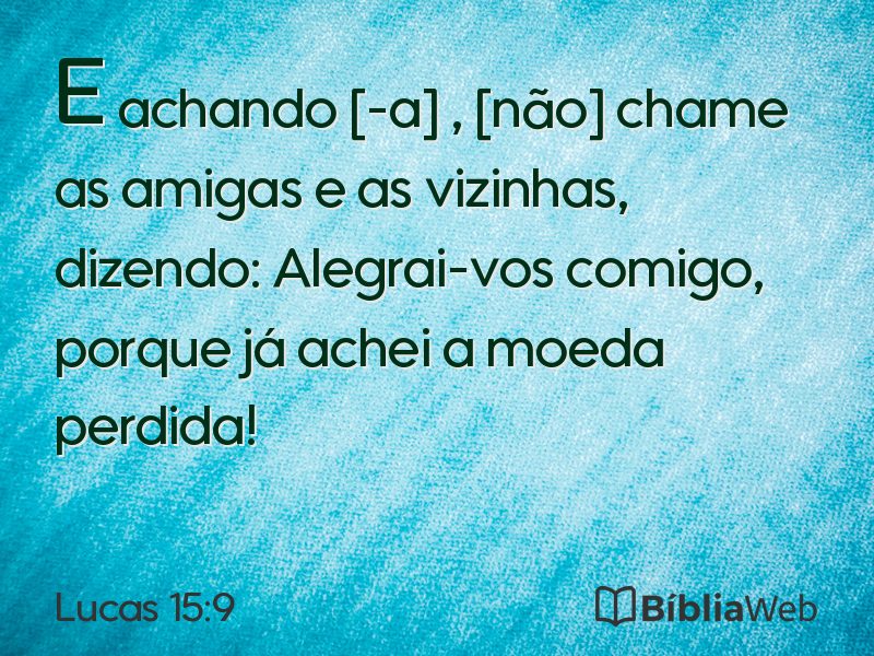 Lucas 15:9 em imagem para compartilhar