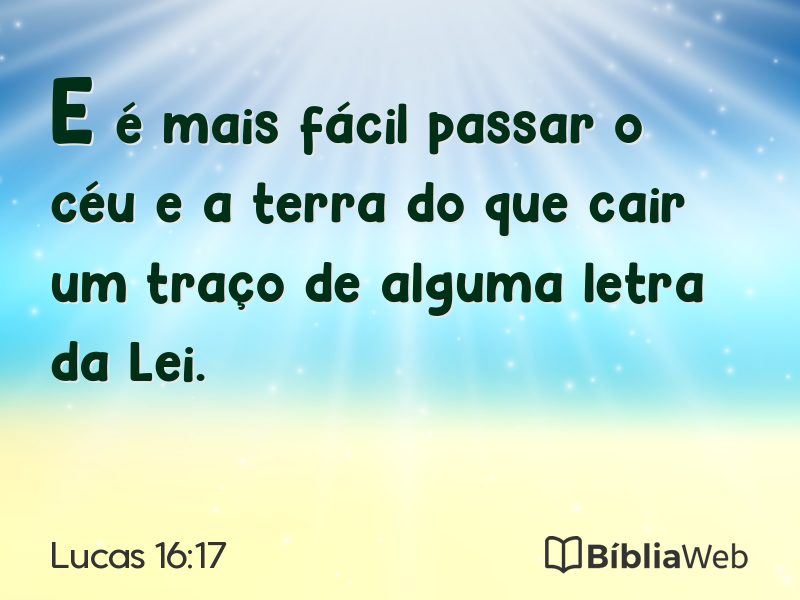 Lucas 16:17 em imagem para compartilhar