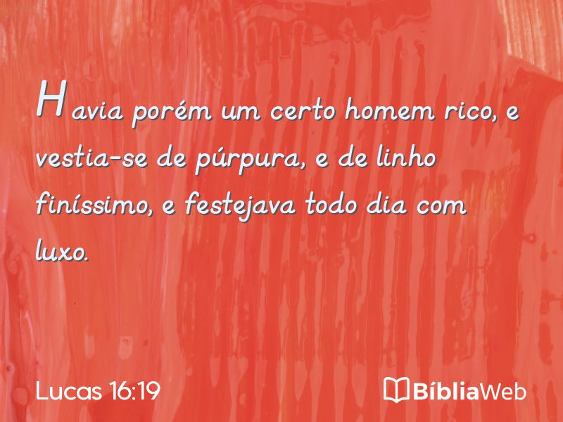 Lucas 16:19 em imagem para compartilhar