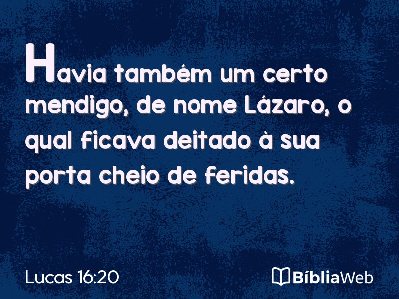Lucas 16:20 em imagem para compartilhar