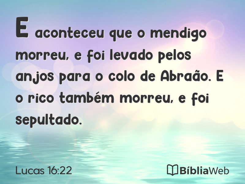 Lucas 16:22 em imagem para compartilhar