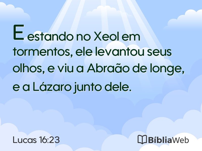 Lucas 16:23 em imagem para compartilhar