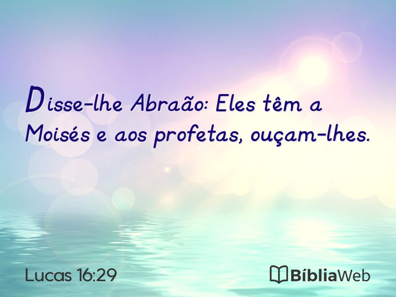 Lucas 16:29 em imagem para compartilhar