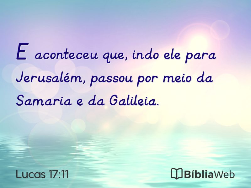 Lucas 17:11 em imagem para compartilhar