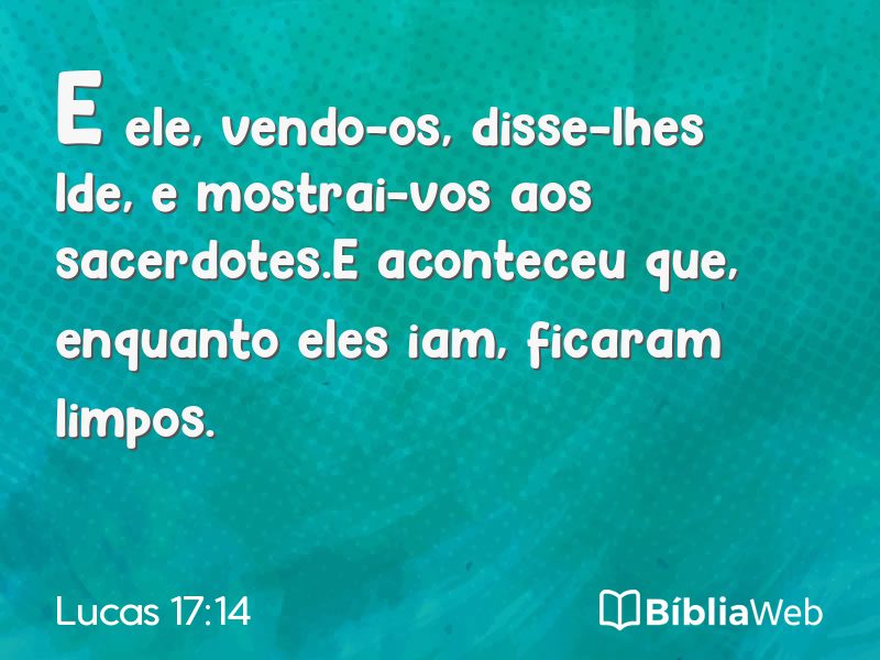 Lucas 17:14 em imagem para compartilhar
