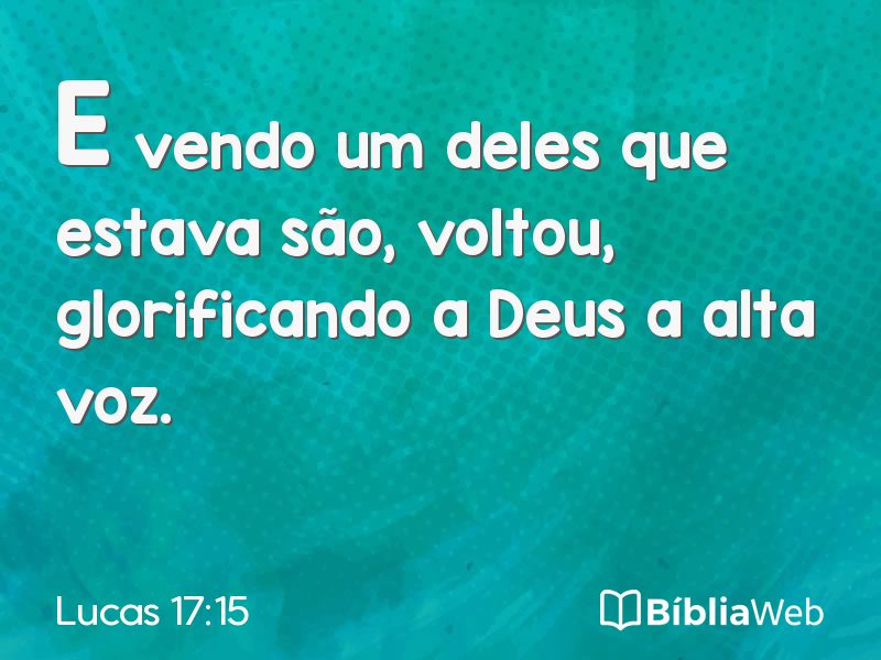 Lucas 17:15 em imagem para compartilhar