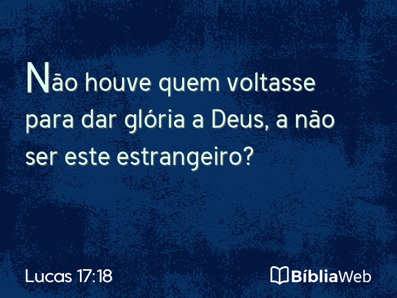 Lucas 17:18 em imagem para compartilhar