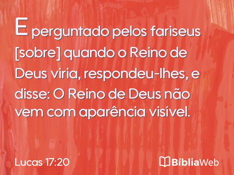 Lucas 17:20 em imagem para compartilhar