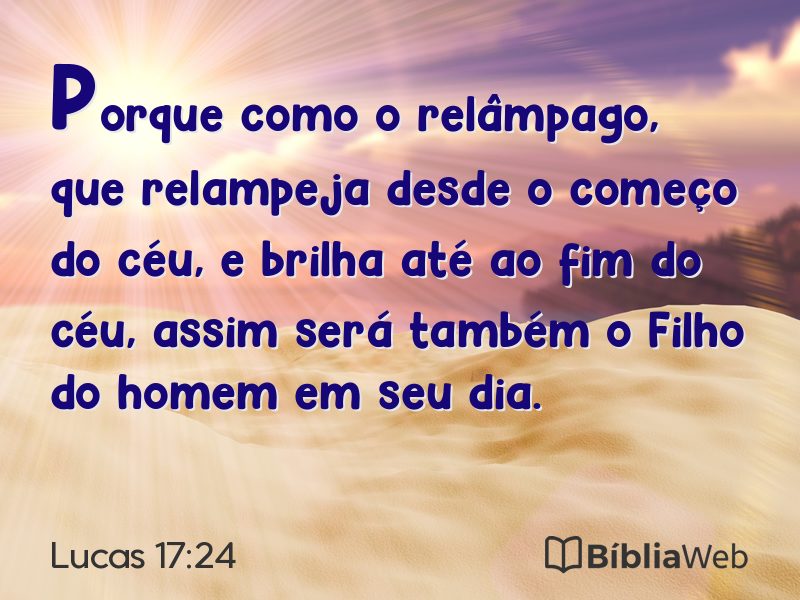 Lucas 17:24 em imagem para compartilhar