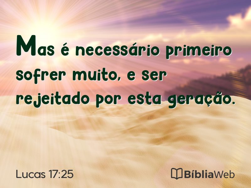 Lucas 17:25 em imagem para compartilhar