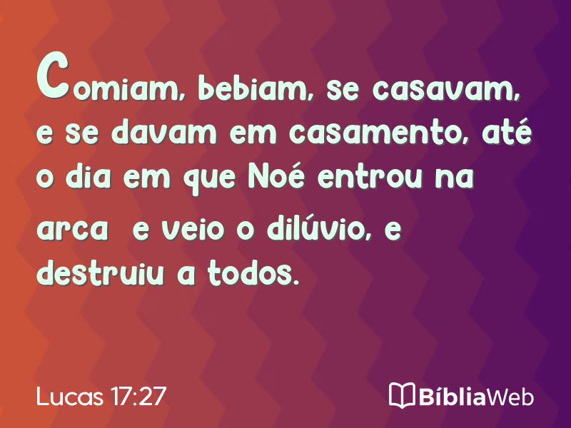 Lucas 17:27 em imagem para compartilhar