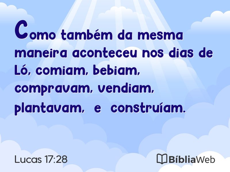 Lucas 17:28 em imagem para compartilhar